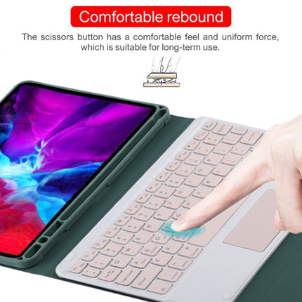 TG11BC Detachable Bluetooth Pink Keyboard Microfiber Leather Tablet Case for iPad Pro 11 inch (2020), with Touchpad & Pen Slot & Holder, Pink Keyboard