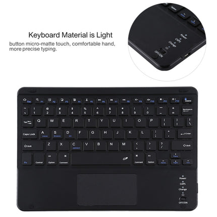 TG11BC Detachable Bluetooth Black Keyboard Microfiber Leather Tablet Case for iPad Pro 11 inch (2020), with Touchpad & Pen Slot & Holder, Black Keyboard