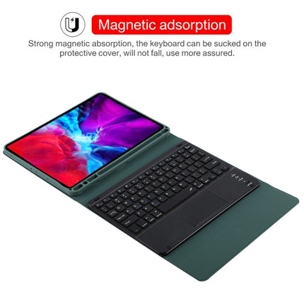 TG11BC Detachable Bluetooth Black Keyboard Microfiber Leather Tablet Case for iPad Pro 11 inch (2020), with Touchpad & Pen Slot & Holder, Black Keyboard