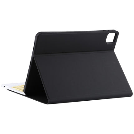 TG11BC Detachable Bluetooth Yellow Keyboard Microfiber Leather Tablet Case for iPad Pro 11 inch (2020), with Touchpad & Pen Slot & Holder, Yellow Keyboard