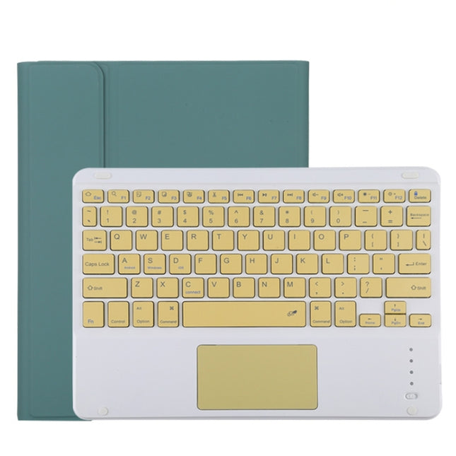 TG11BC Detachable Bluetooth Yellow Keyboard Microfiber Leather Tablet Case for iPad Pro 11 inch (2020), with Touchpad & Pen Slot & Holder, Yellow Keyboard