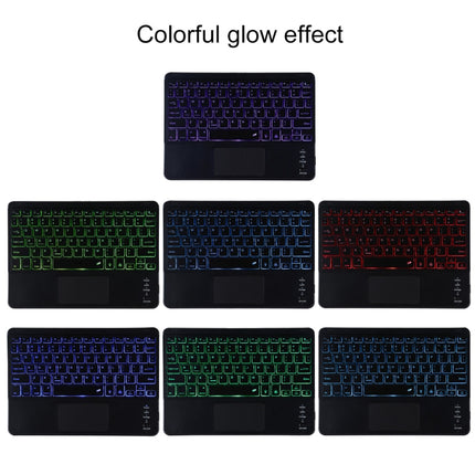 TG11BCS Detachable Bluetooth Black Keyboard Microfiber Leather Tablet Case for iPad Pro 11 inch (2020), with Backlight & Touchpad & Pen Slot & Holder, Black Keyboard