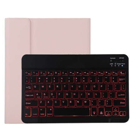 TG11BS Detachable Bluetooth Black Keyboard + Microfiber Leather Tablet Case for iPad Pro 11 inch (2020), with Backlight & Pen Slot & Holder, Black Keyboard