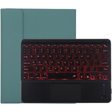 TG-102BCS Detachable Bluetooth Black Keyboard + Microfiber Leather Tablet Case for iPad 10.2 inch / iPad Air (2019), with Touch Pad & Backlight & Pen Slot & Holder, Black Keyboard