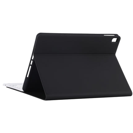 TG-102BC Detachable Bluetooth White Keyboard + Microfiber Leather Tablet Case for iPad 10.2 inch / iPad Air (2019), with Touch Pad & Pen Slot & Holder, White Keyboard