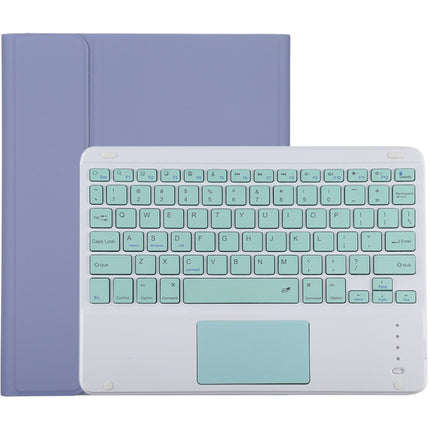 TG-102BC Detachable Bluetooth Green Keyboard + Microfiber Leather Tablet Case for iPad 10.2 inch / iPad Air (2019), with Touch Pad & Pen Slot & Holder, Green Keyboard