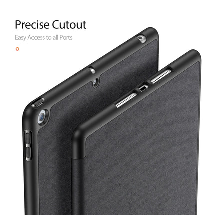 Für iPad 10.2 DUX DUCIS Domo Series Horizontal Flip Magnetische PU-Lederhülle mit dreifach klappbarem Halter &amp; Stiftschlitz &amp; Schlaf-/Weckfunktion, für iPad 10.2