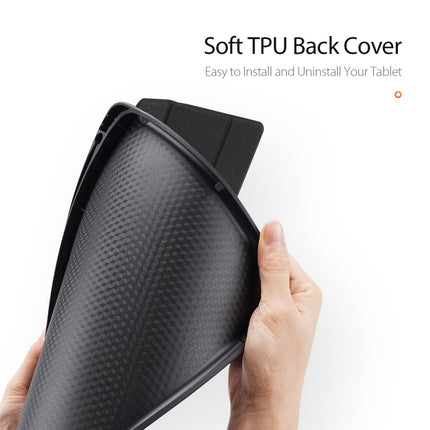 Für iPad 10.2 DUX DUCIS Domo Series Horizontal Flip Magnetische PU-Lederhülle mit dreifach klappbarem Halter &amp; Stiftschlitz &amp; Schlaf-/Weckfunktion, für iPad 10.2