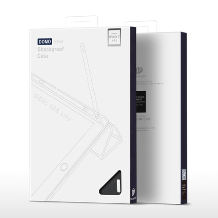 Für iPad 10.2 DUX DUCIS Domo Series Horizontal Flip Magnetische PU-Lederhülle mit dreifach klappbarem Halter &amp; Stiftschlitz &amp; Schlaf-/Weckfunktion, für iPad 10.2