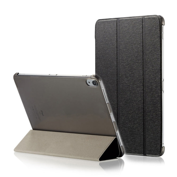 Silk Texture Horizontal Flip Ultra-thin Double-sided Clip Magnetic PU Leather Case for iPad Pro 11 inch (2018), with Three-folding Holder & Sleep / Wake-up Function, For iPad Pro 11 inch (2018)