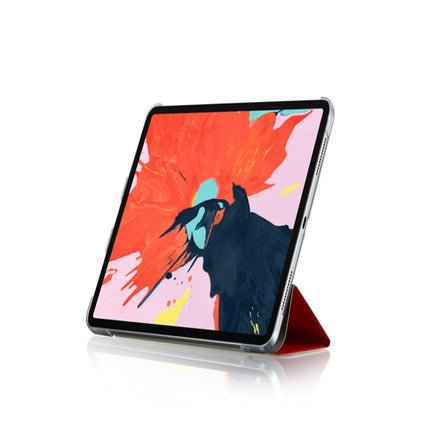 Horizontale Klapphülle aus ultradünnem PU-Leder mit Seidentextur und doppelseitigem Clip, magnetischer Schutzhülle für iPad Pro 11 Zoll (2018), mit dreifach klappbarer Halterung und Schlaf-/Weckfunktion, für iPad Pro 11 Zoll (2018)