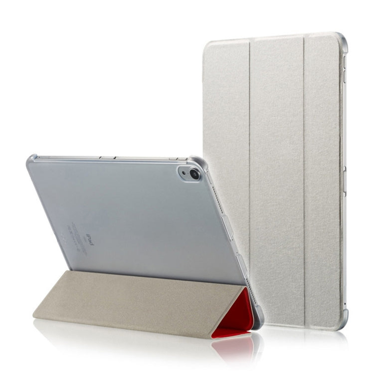 Silk Texture Horizontal Flip Ultra-thin Double-sided Clip Magnetic PU Leather Case for iPad Pro 11 inch (2018), with Three-folding Holder & Sleep / Wake-up Function, For iPad Pro 11 inch (2018)