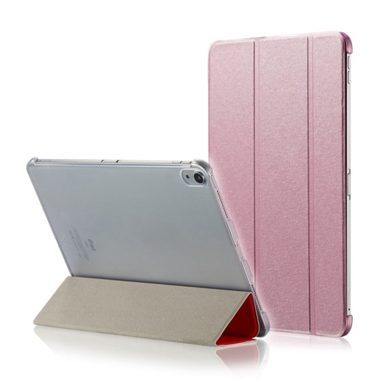Silk Texture Horizontal Flip Ultra-thin Double-sided Clip Magnetic PU Leather Case for iPad Pro 11 inch (2018), with Three-folding Holder & Sleep / Wake-up Function, For iPad Pro 11 inch (2018)