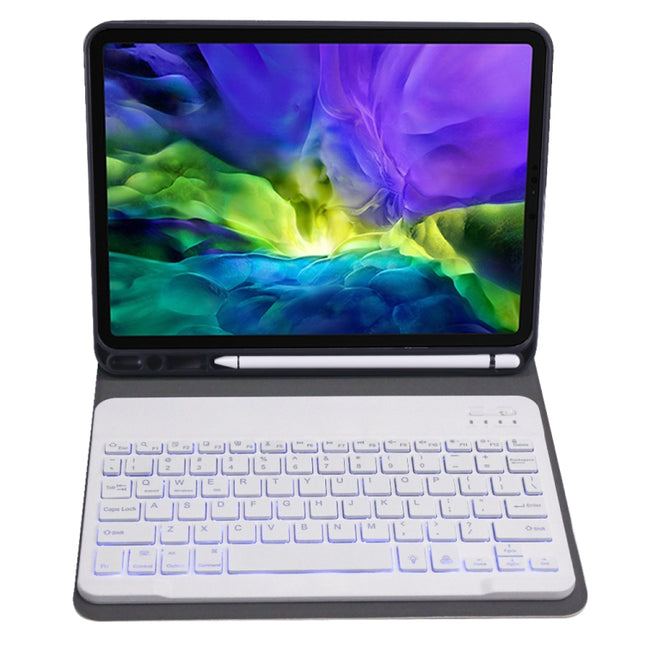 A11BS 2020 Ultra-thin ABS Detachable Bluetooth Keyboard Tablet Case for iPad Pro 11 2022 / 2021 / Air4 / Air5, with Backlight & Pen Slot & Holder, For iPad Pro 11 inch (2020)