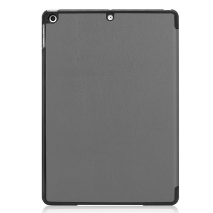 Für iPad 10.2 Custer Texture Horizontal Flip Smart PU Ledertasche mit Sleep/Wake-up-Funktion und dreifach klappbarem Halter, für iPad 10.2