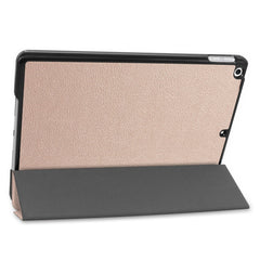 For iPad 10.2 Custer Texture Horizontal Flip Smart PU Leather Case with Sleep / Wake-up Function & Three-folding Holder, For iPad 10.2