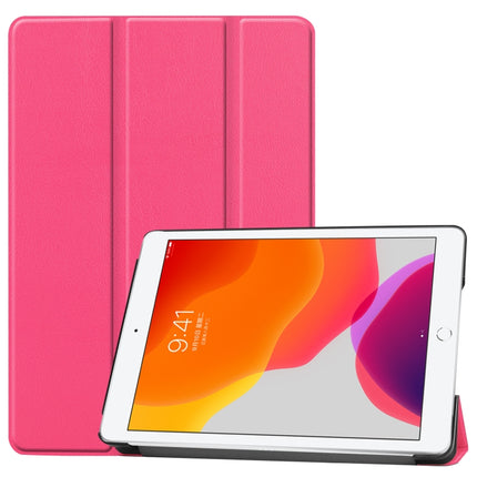 Für iPad 10.2 Custer Texture Horizontal Flip Smart PU Ledertasche mit Sleep/Wake-up-Funktion und dreifach klappbarem Halter, für iPad 10.2