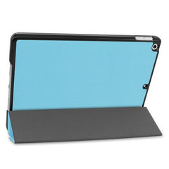 For iPad 10.2 Custer Texture Horizontal Flip Smart PU Leather Case with Sleep / Wake-up Function & Three-folding Holder, For iPad 10.2