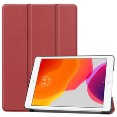 For iPad 10.2 Custer Texture Horizontal Flip Smart PU Leather Case with Sleep / Wake-up Function & Three-folding Holder, For iPad 10.2