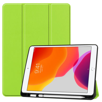 Für iPad 10.2 2021/2020/2019 Custer Texture Horizontal Flip Smart TPU Ledertasche mit Sleep/Wake-up-Funktion &amp; Dreifach klappbarer Halterung &amp; Stiftschlitz, für iPad 10.2