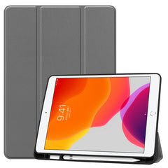 For iPad 10.2 2021 / 2020 / 2019 Custer Texture Horizontal Flip Smart TPU Leather Case with Sleep / Wake-up Function & Three-folding Holder & Pen Slot, For iPad 10.2