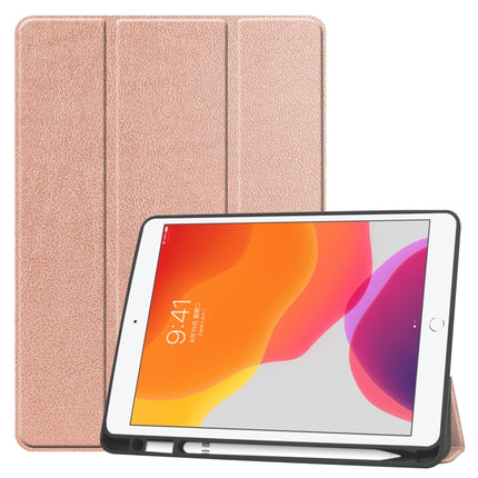 Für iPad 10.2 2021/2020/2019 Custer Texture Horizontal Flip Smart TPU Ledertasche mit Sleep/Wake-up-Funktion &amp; Dreifach klappbarer Halterung &amp; Stiftschlitz, für iPad 10.2