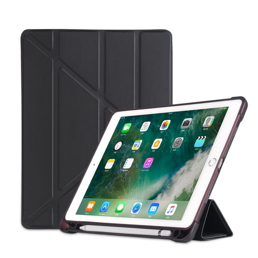 Multi-folding Shockproof TPU Protective Case for iPad 9.7 (2018) / 9.7 (2017) / air / air2, with Holder & Pen Slot, iPad 9.7 (2018) / 9.7 (2017) / air / air2