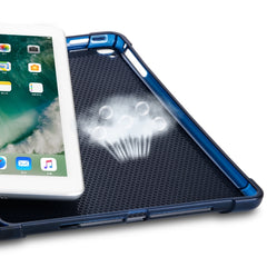 Mehrfach faltbare, stoßfeste TPU-Schutzhülle für iPad 9.7 (2018) / 9.7 (2017) / air / air2, mit Halterung und Stiftschlitz, iPad 9.7 (2018) / 9.7 (2017) / air / air2