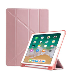 Multi-folding Shockproof TPU Protective Case for iPad 9.7 (2018) / 9.7 (2017) / air / air2, with Holder & Pen Slot, iPad 9.7 (2018) / 9.7 (2017) / air / air2