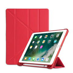 Multi-folding Shockproof TPU Protective Case for iPad 9.7 (2018) / 9.7 (2017) / air / air2, with Holder & Pen Slot, iPad 9.7 (2018) / 9.7 (2017) / air / air2