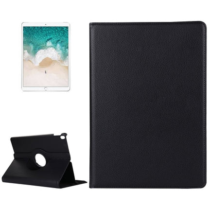 Funda protectora de cuero con tapa horizontal multifunción con giro de 360 ​​grados y textura de lichi con soporte para iPad Pro de 10,5 pulgadas/iPad Air (2019)
