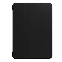 For iPad Pro 10.5 inch PU Litchi Texture 3-folding Smart Case Clear Back Cover with Holder