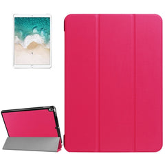 Funda inteligente con textura de PU Litchi de 3 pliegues para iPad Pro de 10,5 pulgadas, cubierta trasera transparente con soporte