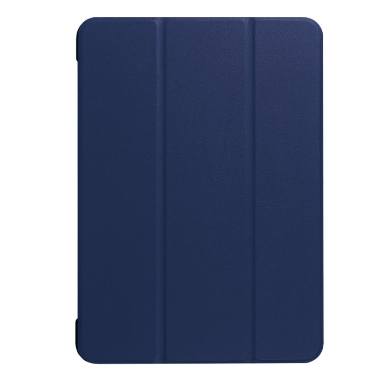 Für iPad Pro 10,5 Zoll PU Litchi Texture 3-fach faltbare Smart Case Klare Rückseite mit Halter