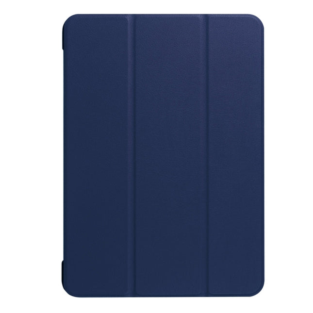 For iPad Pro 10.5 inch PU Litchi Texture 3-folding Smart Case Clear Back Cover with Holder