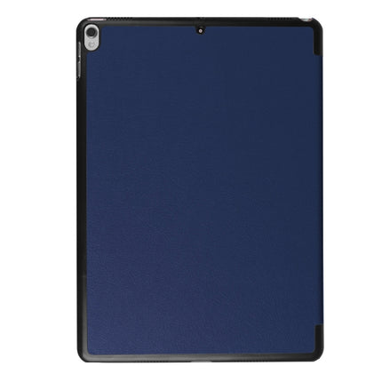 Funda inteligente con textura de PU Litchi de 3 pliegues para iPad Pro de 10,5 pulgadas, cubierta trasera transparente con soporte