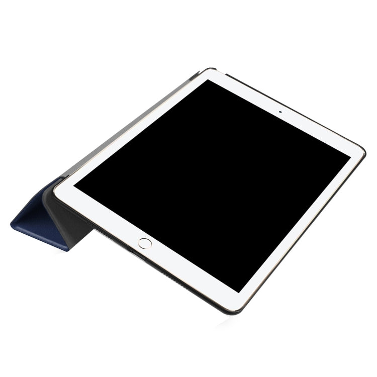 Für iPad Pro 10,5 Zoll PU Litchi Texture 3-fach faltbare Smart Case Klare Rückseite mit Halter