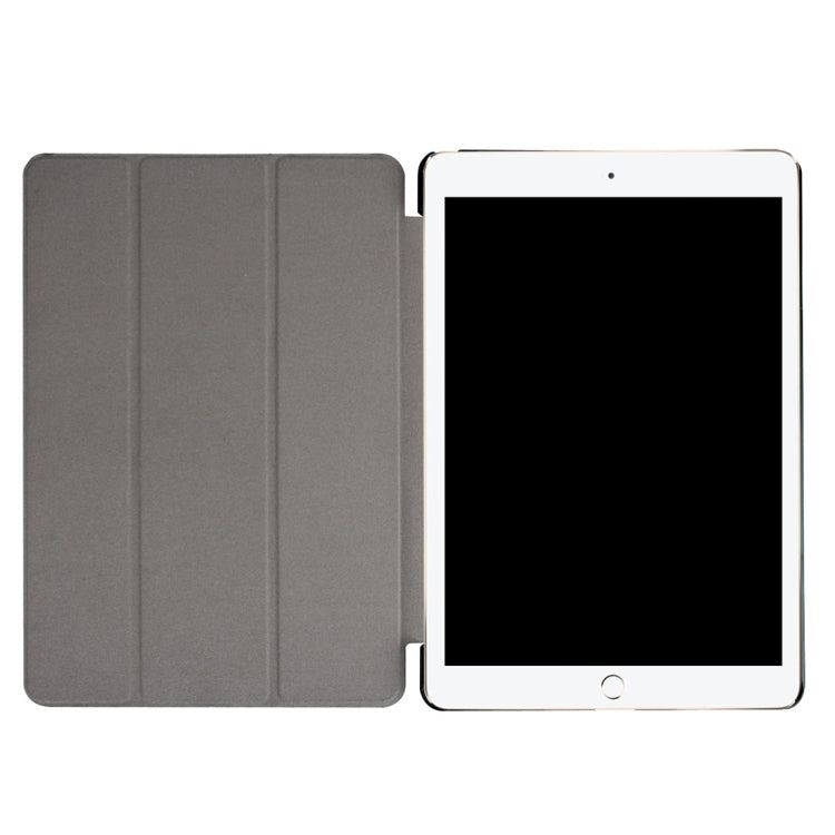 Für iPad Pro 10,5 Zoll PU Litchi Texture 3-fach faltbare Smart Case Klare Rückseite mit Halter