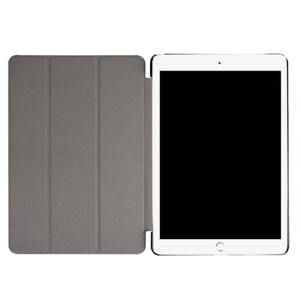 Funda inteligente con textura de PU Litchi de 3 pliegues para iPad Pro de 10,5 pulgadas, cubierta trasera transparente con soporte