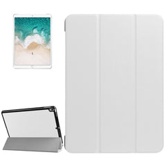 Funda inteligente con textura de PU Litchi de 3 pliegues para iPad Pro de 10,5 pulgadas, cubierta trasera transparente con soporte