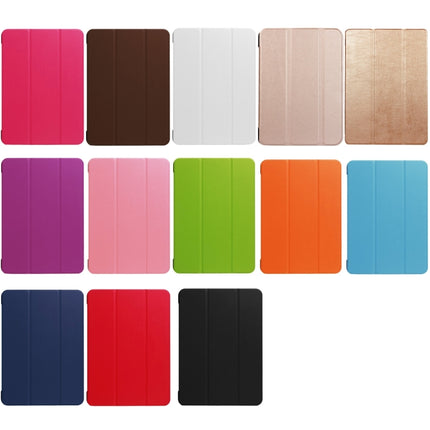 Funda inteligente con textura de PU Litchi de 3 pliegues para iPad Pro de 10,5 pulgadas, cubierta trasera transparente con soporte