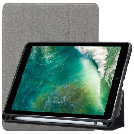 Funda de cuero con tapa horizontal con patrón de textura de tela para iPad Pro de 10,5 pulgadas, con soporte plegable en tres posiciones y ranuras para bolígrafos, para iPad Pro de 10,5 pulgadas, para iPad Pro de 10,5 pulgadas