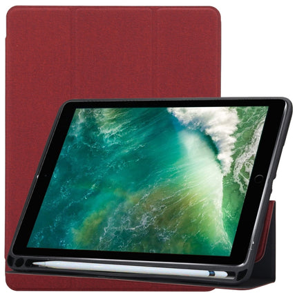 Funda de cuero con tapa horizontal con patrón de textura de tela para iPad Pro de 10,5 pulgadas, con soporte plegable en tres posiciones y ranuras para bolígrafos, para iPad Pro de 10,5 pulgadas, para iPad Pro de 10,5 pulgadas