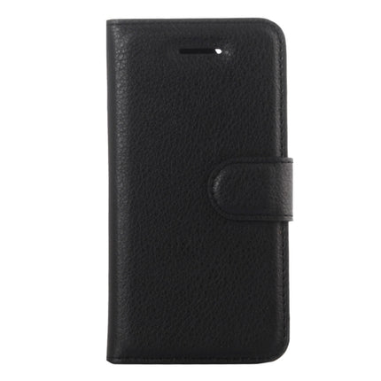 Para iPhone 5, 5s y SE, funda de cuero con tapa horizontal con textura de lichi, con soporte, ranuras para tarjetas y billetera, para iPhone 5, iPhone 5S y iPhone SE, para iPhone 5, 5S y SE