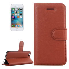 Für iPhone 5 &amp; 5s &amp; SE Litchi Texture Horizontal Flip Ledertasche mit Halter &amp; Kartenfächern &amp; Geldbörse, für 5 &amp; iPhone 5S &amp; iPhone SE, für iPhone 5 &amp; 5S &amp; SE