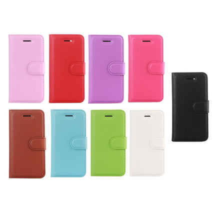 Para iPhone 5, 5s y SE, funda de cuero con tapa horizontal con textura de lichi, con soporte, ranuras para tarjetas y billetera, para iPhone 5, iPhone 5S y iPhone SE, para iPhone 5, 5S y SE