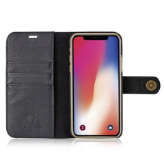 For iPhone X / XS DG.MING  Crazy Horse Texture Horizontal Flip Detachable Magnetic Protective Case with Holder & Card Slots & Wallet, iPhone  X, For  X, iPhone X