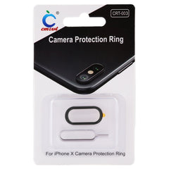 For iPhone X Rear Camera Lens Protection Ring Cover with Tray Eject Tool Needle, CRT-003