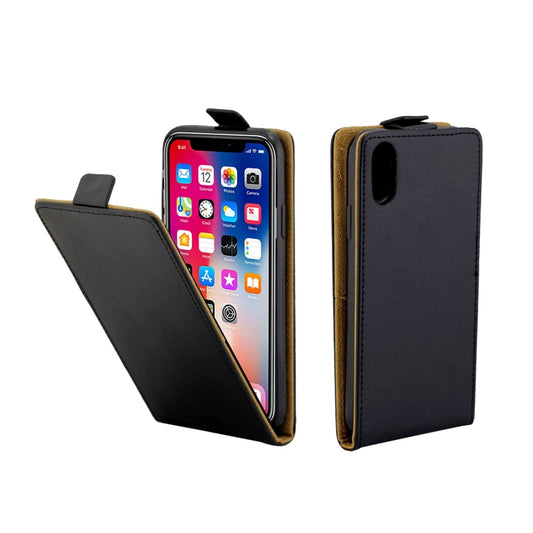 For iPhone X / XS Business Style Vertical Flip TPU Leather Case with Card Slot, For X / XS