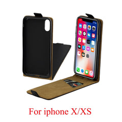 Für iPhone X / XS Business Style Vertical Flip TPU Lederhülle mit Kartensteckplatz, Für X / XS